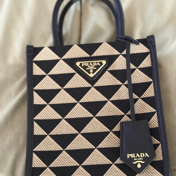 Prada Symbole embroidered fabric mini bag - Picture 9 of 9